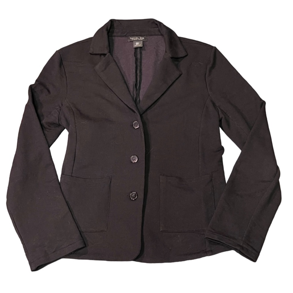 Rachel Zoe Jersey Knit Blazer 3 button closure women’s medium black